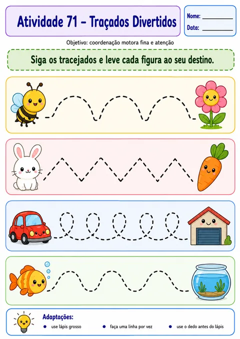 Spielkarte: Linien nachfahren
